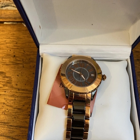Watch Womens Bronze & Stainless Steel Italian Water Resistent NWT From QVC lot